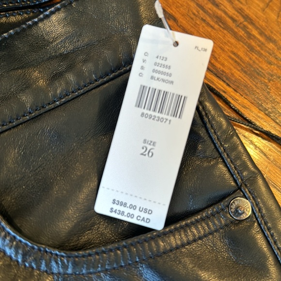 Agolde Broken Waistband Leather Pants NWT - Picture 9 of 10